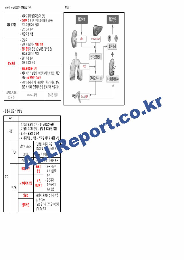 생리학 요약본(시험관련) 카셉운동사 (7 페이지)
